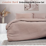 NNEDSZ London Bark Embossed Quilt Cover Set King