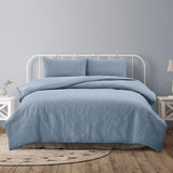 NNEDSZ Lottie Bluebell Pinsonic Embossed Quilt Cover Set King