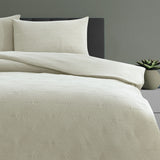 NNEDSZ Maxwell Tan Embossed Vintage Washed Quilt Cover Set Queen