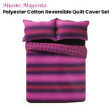 NNEDSZ Apartmento Miami Magenta Reversible Polyester Cotton Quilt Cover Set King