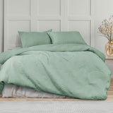 NNEDSZ Molly Palm Green Quilted Quilt Cover Set King