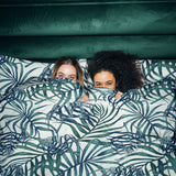 NNEDSZ Palms Blue Polyester Cotton Quilt Cover Set King