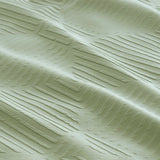 NNEDSZ Preston Pale Green Embossed Quilt Cover Set Queen