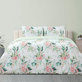 NNEDSZ Rose Whisper Soft Sage Printed Floral Quilt Cover Set King