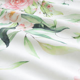 NNEDSZ Rose Whisper Soft Sage Printed Floral Quilt Cover Set Queen