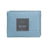 NNEDSZ South Coast Pale Blue Embossed Quilt Cover Set King