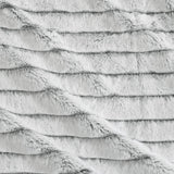 NNEDSZ Striped Faux Fur Grey Super Soft Quilt Cover Set Double