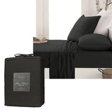 NNEDSZ Micro Flannel Sheet Set Charcoal Mega King