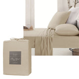 NNEDSZ Micro Flannel Sheet Set Latte King