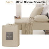 NNEDSZ Micro Flannel Sheet Set Latte King