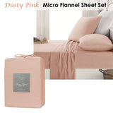 NNEDSZ Micro Flannel Sheet Set Dusty Pink Mega Queen