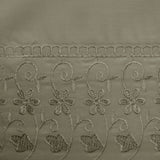 NNEDSZ Essentially Home Living Machine Lace Embroidered Sheet Set Single Mocha
