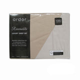 NNEDSZ 1000TC Cotton Rich Reversible Sheet Set Taupe KING