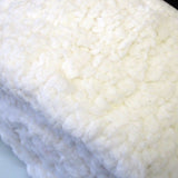 NNEDSZ Lupinia Ivory Sherpa Fleece Throw Rug 130 x 150cm