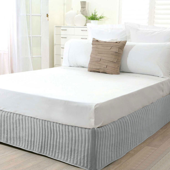 NNEDSZ Ardor Quilted Valance Silver DOUBLE