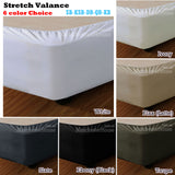 NNEDSZ Apartmento Stretch Valance Ebony (Black) LONG SINGLE