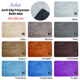 NNEDSZ Asha Anti Slip Polyester Bath Mat 50 x 80 cm Silver