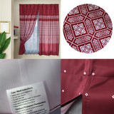 NNEDSZ Avon Home Casa Kayangan Burgundy Pinch Pleat Window Curtain with Attached Lace Curtain