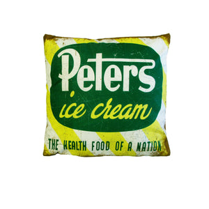 NNEDSZ Australian Mancave Retro Cushion Peters Ice Cream 40 x 40 cm