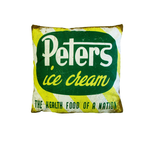 NNEDSZ Australian Mancave Retro Cushion Peters Ice Cream 40 x 40 cm