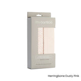 NNEDSZ Set of 2 Little Bamboo Jersey Fitted Sheet Bassinet Size Herringbone Dusty Pink