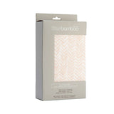 NNEDSZ Little Bamboo Jersey Fitted Sheet Cot Size Herringbone Dusty Pink
