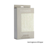 NNEDSZ Little Bamboo Jersey Fitted Sheet Cot Size Herringbone Whisper