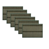 NNEDSZ Set of 6 Dreamtime Bamboo Table Placemats 30 x 45cm Taupe