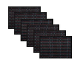 NNEDSZ Set of 6 Multi Stitch Bamboo Table Placemats 30 x 45cm Black