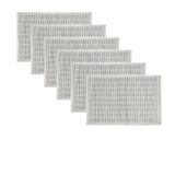 NNEDSZ Set of 6 Bamboo Table Placemats White with White Border 30 x 45cm