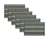 NNEDSZ Set of 6 Victoria Bamboo Table Placemats 30 x 45cm Grey/Silver