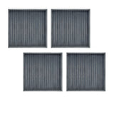 NNEDSZ Set of 4 Square Broad Slat Bamboo Table Placemats 35 x 35cm Dark Grey