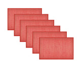 NNEDSZ Set of 6 Varnish Bamboo Table Placemats 30 x 45cm Red