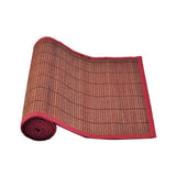 NNEDSZ Narrow Slat Bamboo Table Runner 140 x 33cm Ruby