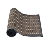 NNEDSZ Streak Bamboo Table Runner 140 x 33cm Grey Brown Silver