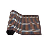 NNEDSZ Victoria Bamboo Table Runner 140 x 33cm Dark Brown Silver
