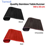 NNEDSZ Varnish Bamboo Table Runner 140 x 33cm Red