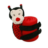 NNEDSZ Baby Red Blanket with Toy Ladybug
