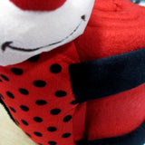 NNEDSZ Baby Red Blanket with Toy Ladybug