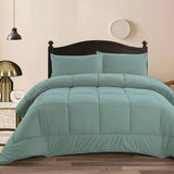 NNEDSZ Ramesses Aqua 3- Piece Mink Flannel Comforter Set Queen