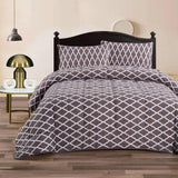 NNEDSZ Ramesses Diamond Flower 3- Piece Mink Flannel Comforter Set King