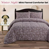 NNEDSZ Ramesses Winter Night 3- Piece Mink Flannel Comforter Set King