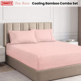 NNEDSZ Ramesses Tea Rose 2000TC Cooling Bamboo Combo Set Double