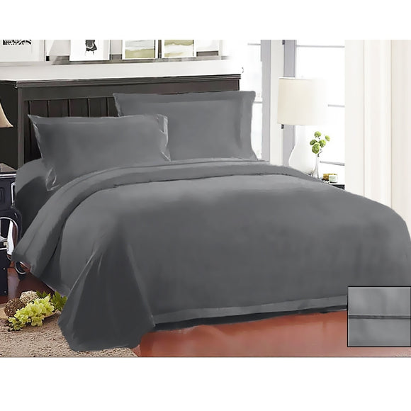 NNEDSZ Ramesses 1000TC American Pima Cotton Quilt Cover Set Charcoal King