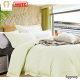 NNEDSZ Bamboo Cotton Quilt Cover Set Eggnog King