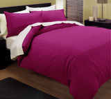 NNEDSZ Pintuck Quilt Cover Set Fushia Queen