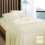 NNEDSZ 1100TC Egyptian Cotton Sateen Sheet Set Cream Queen