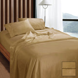 NNEDSZ 1100TC Egyptian Cotton Sateen Sheet Set Latte Queen