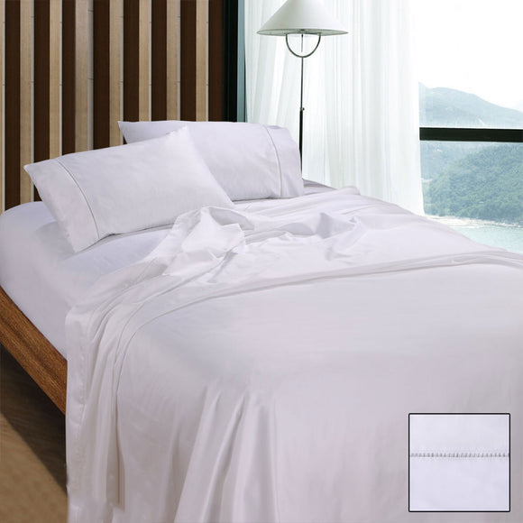 NNEDSZ Ramesses 1100TC Egyptian Cotton Sateen Sheet Set White Queen