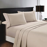 NNEDSZ Deluxe Linen 1200TC Cotton Rich Sheet Set Linen Single